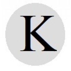 Бусины с буквами серебристые круглые K